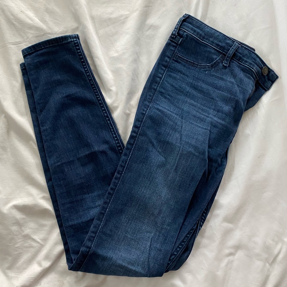 dark wash high waisted skinny jeans